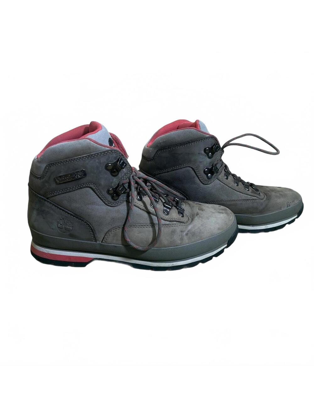 Timberland Euro Hiker Grey Pink Nubuck ReBOTL Boots A2JFP Mens size 10.5